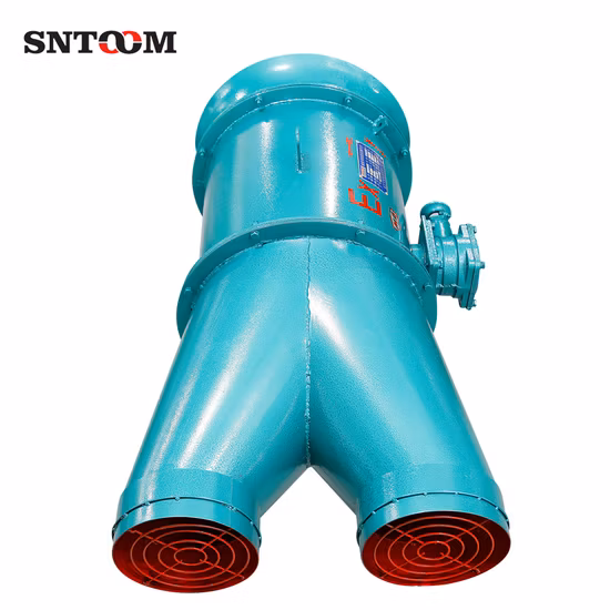 Ventiladores de ar duplos estilo perna da calça Jbt 380V/660/680V 1.1/2.2/5.5/11/18.5/22/30 Kw Ventiladores de fluxo axial vertical marinho industrial